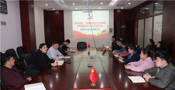 公司上下學習貫徹集團黨風廉政建設工作會議精神